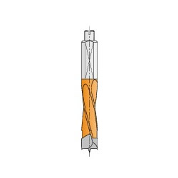 306.070.11 CMT 4 Flute 55 mm TCT Dowel Drill - 7 mm diameter RH 306.070.11