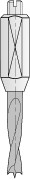 CMT 2 Flute 57 mm Solid Carbide Dowel Drill - 1/4" diameter RH 310.064.21
