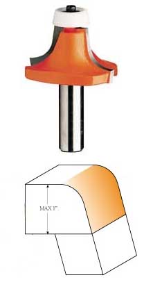 866.602.11 CMT Bowl Cutter, 1" max stock thickness, 1/2" shank 866.602.11