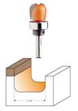 851.502.11B CMT Bowl and Tray Bit with Bearing, 1-1/4" diameter, 1/2" shank 851.502.11B