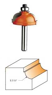 863.580.11 CMT Cavetto Edge Mold, 5/16" diameter, 1/2" shank 863.580.11