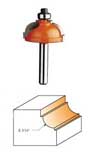 864.080.11 CMT Cavetto Edge Mold with Bottom Fillet, 5/16" diameter, 1/4" shank 864.080.11