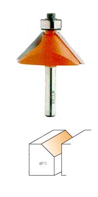 836.280.11 CMT Chamfer Bit 45º 1-1/4" diameter 1/4" shank 836.280.11