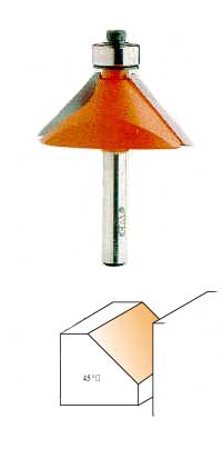 836.920.11 CMT Chamfer Bit 45º 1-1/4" diameter 1/2" shank 836.920.11