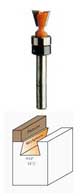 818.142.11B CMT Dovetail Bit with bearing, 9/16" diameter, 14º, 1/4" shank 818.142.11B