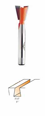 818.081.11 CMT Dovetail Bit 5/16" diameter, 8º, 1/4" shank 818.081.11