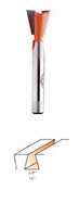 818.098.11 CMT Dovetail Bit 3/8" diameter, 14º, 1/4" shank 818.098.11