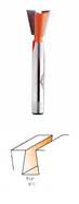818.111.11 CMT Dovetail Bit 7/16" diameter, 8º, 1/4" shank 818.111.11