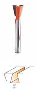 818.130.11 CMT Dovetail Bit 1/2" diameter, 14º, 1/4" shank, For Leigh Jig 818.130.11