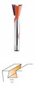 818.142.11 CMT Dovetail Bit 9/16" diameter, 14º, 1/4" shank 818.142.11