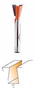 818.158.11 CMT Dovetail Bit 5/8" diameter, 7º, 1/4" shank 818.158.11