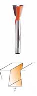 818.190.11 CMT Dovetail Bit 3/4" diameter, 7º, 1/4" shank 818.190.11