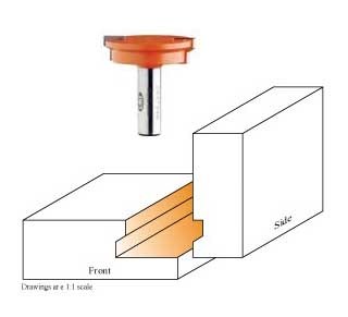 855.502.11 CMT Drawer Lock Bit, 2" diameter, 1/2" shank 855.502.11