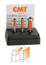 806.001.11 CMT 3-Piece Flush Trim Bits Set 1/4" shank 806.001.11