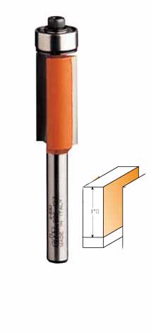 806.095.11 CMT Flush Trim Bit 3/8" diameter, 1" cutting length, 1/4" shank 806.095.11