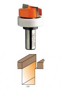 801.158.11B CMT Mortising Bit with bearing, 5/8" diameter, 1/4" shank 801.158.11B