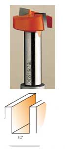 801.127.11 CMT Mortising Bit 1/2" diameter, 3/4" cutting length, 1/4" shank 801.127.11