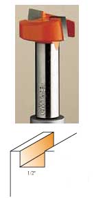 801.128.11 CMT Mortising Bit 1/2" diameter, 5/16" cutting length, 1/4" shank 801.128.11