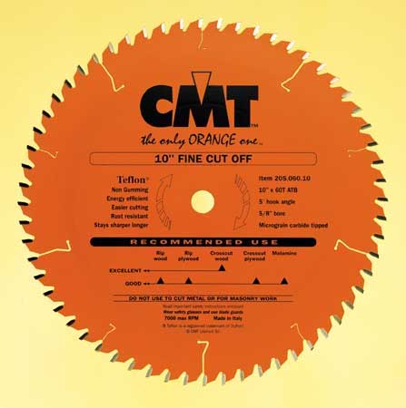 208.040.07 CMT Cut Off Blade, 7.25" diameter 208.040.07