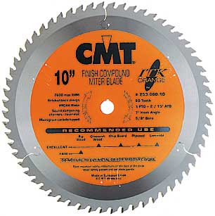 253.060.10 CMT ITK Finish Compound Miter Blade, 10" diameter 253.060.10