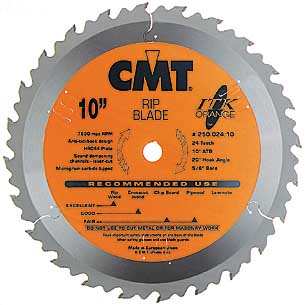 250.024.10 CMT ITK Rip Blade, 10" diameter 250.024.10