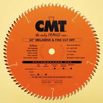 210.096.12 CMT Melamine &amp; Fine Cut Off Blade, 12" diameter 210.096.12