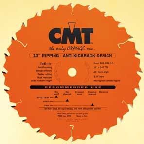 202.024.10 CMT Ripping Blade, 10" diameter, thin kerf 202.024.10