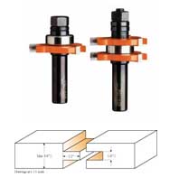800.626.11 CMT Tongue and Groove Set, 1/2" shank 800.626.11