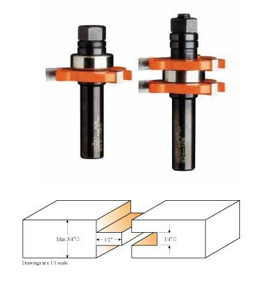 800.626.11 CMT Tongue and Groove Set, 1/2" shank 800.626.11