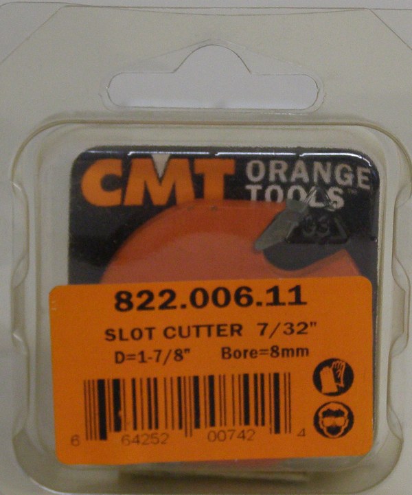 CMT 7/32 Two-flute Blade, Slot Cutter Router Bit 822.006.11
822.006.11