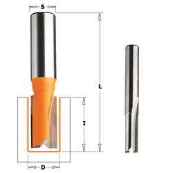 CMT Straight Router Bit (Short Series) 1/2" diameter, 1/4" shank