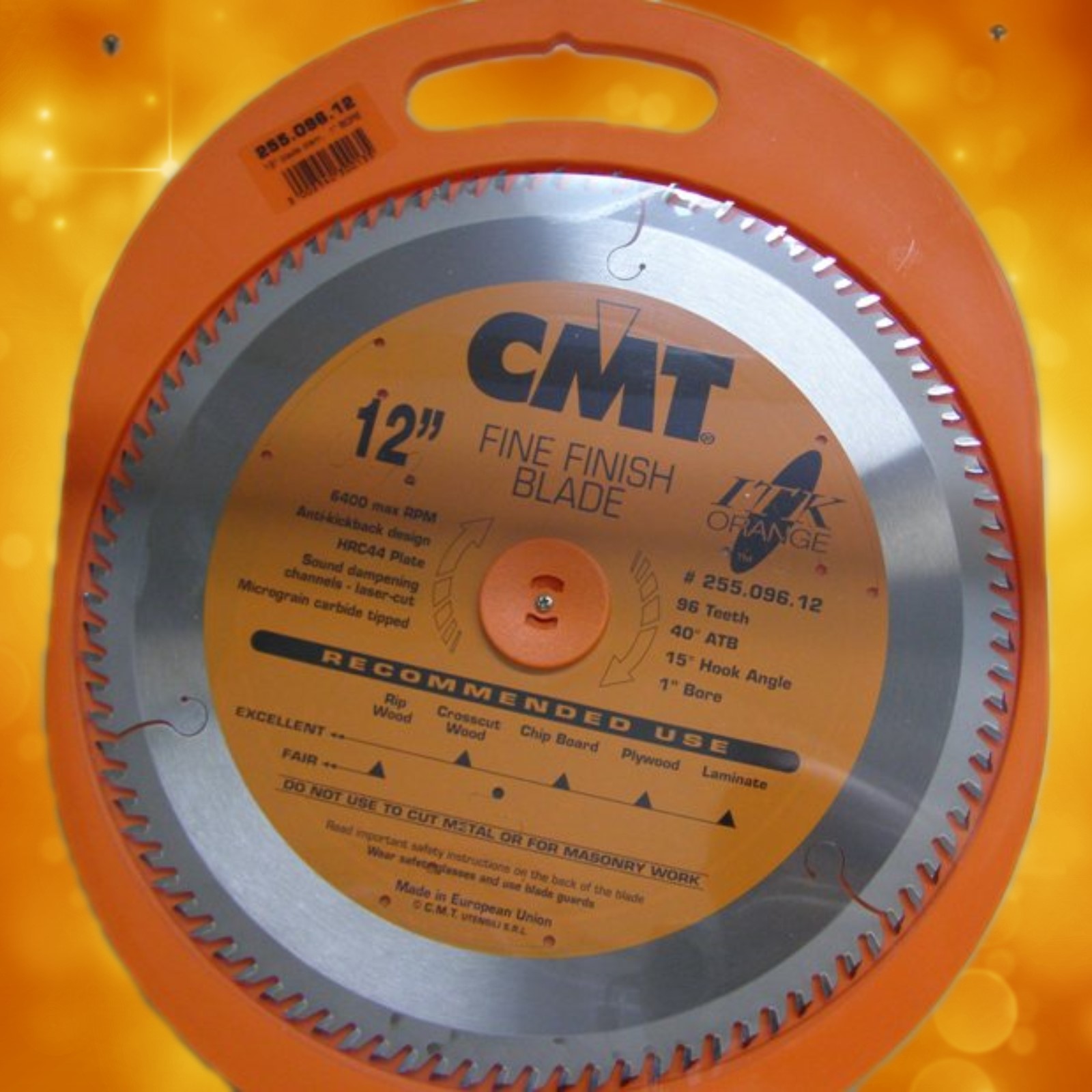 CMT ITK Fine Finish Blade, 12" diameter 255.096.12