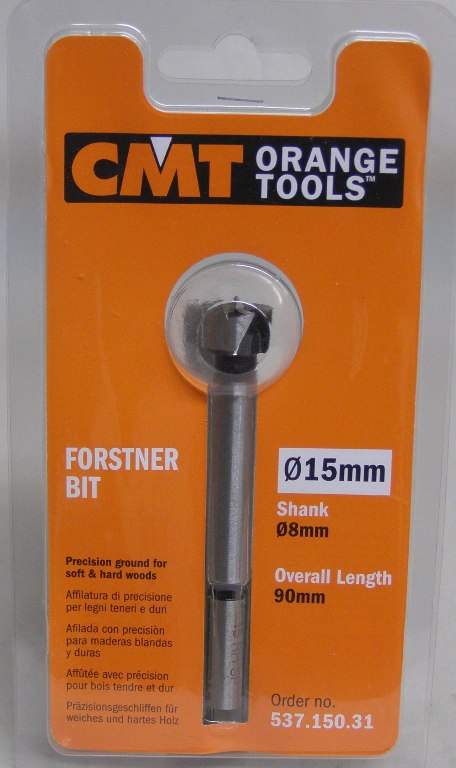CMT Forstner Bit, 15 mm diameter, 8 mm shank 537.150.31