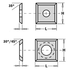 CMT Standard Reversible Knives -4 Cutting Edges790.140.00