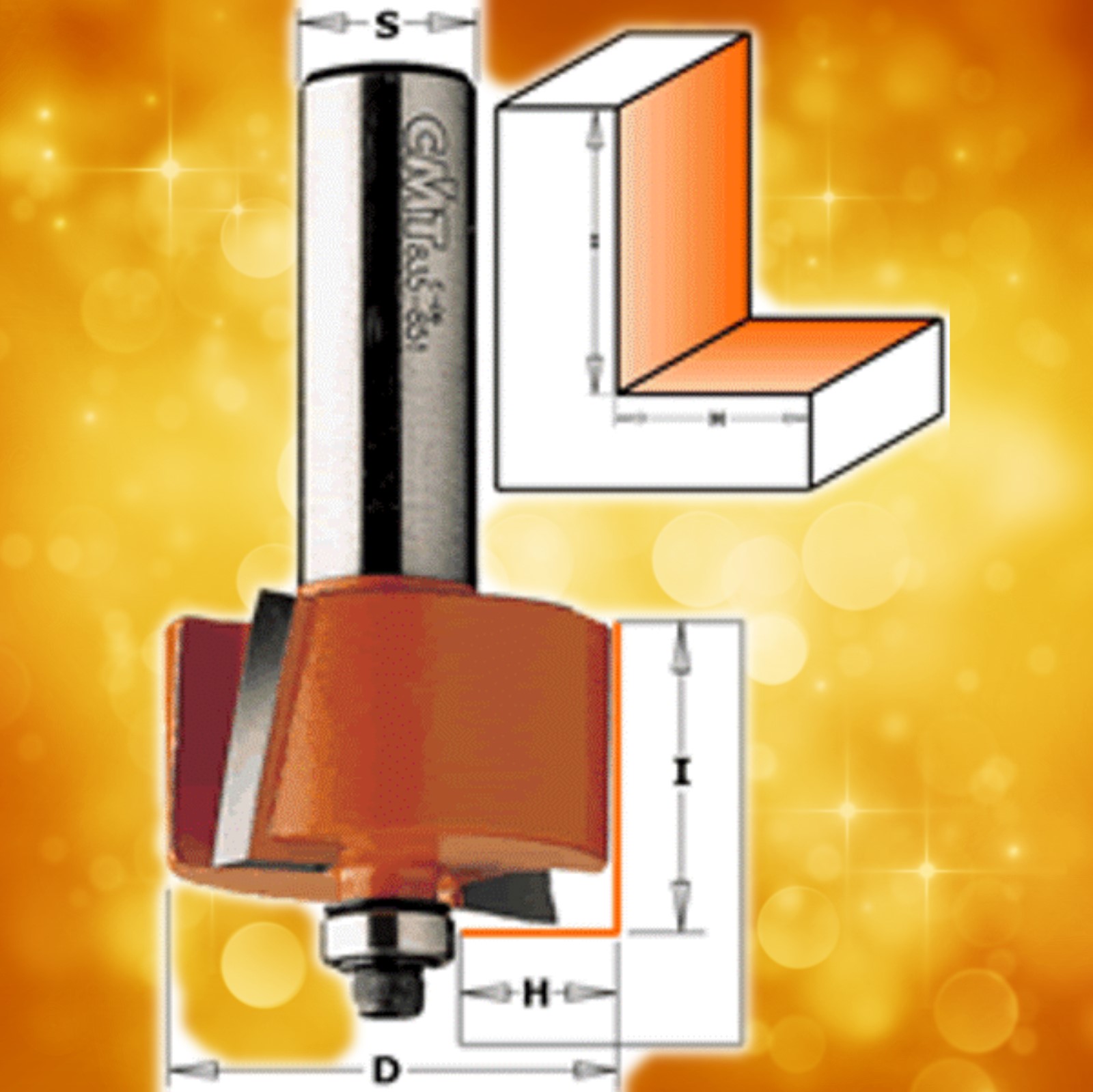 CMT Rabbeting  Router Bit 3/8" depth 835.817.11  1/2" length 1/2" shank