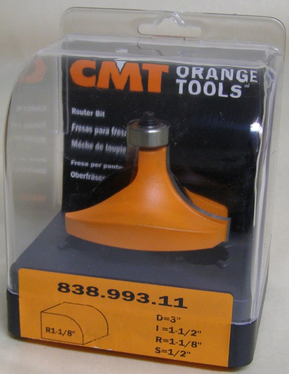 CMT 1-1/8&quot; Roundover Router Bit 1/2&quot; shank 838.993.11
838.993.11