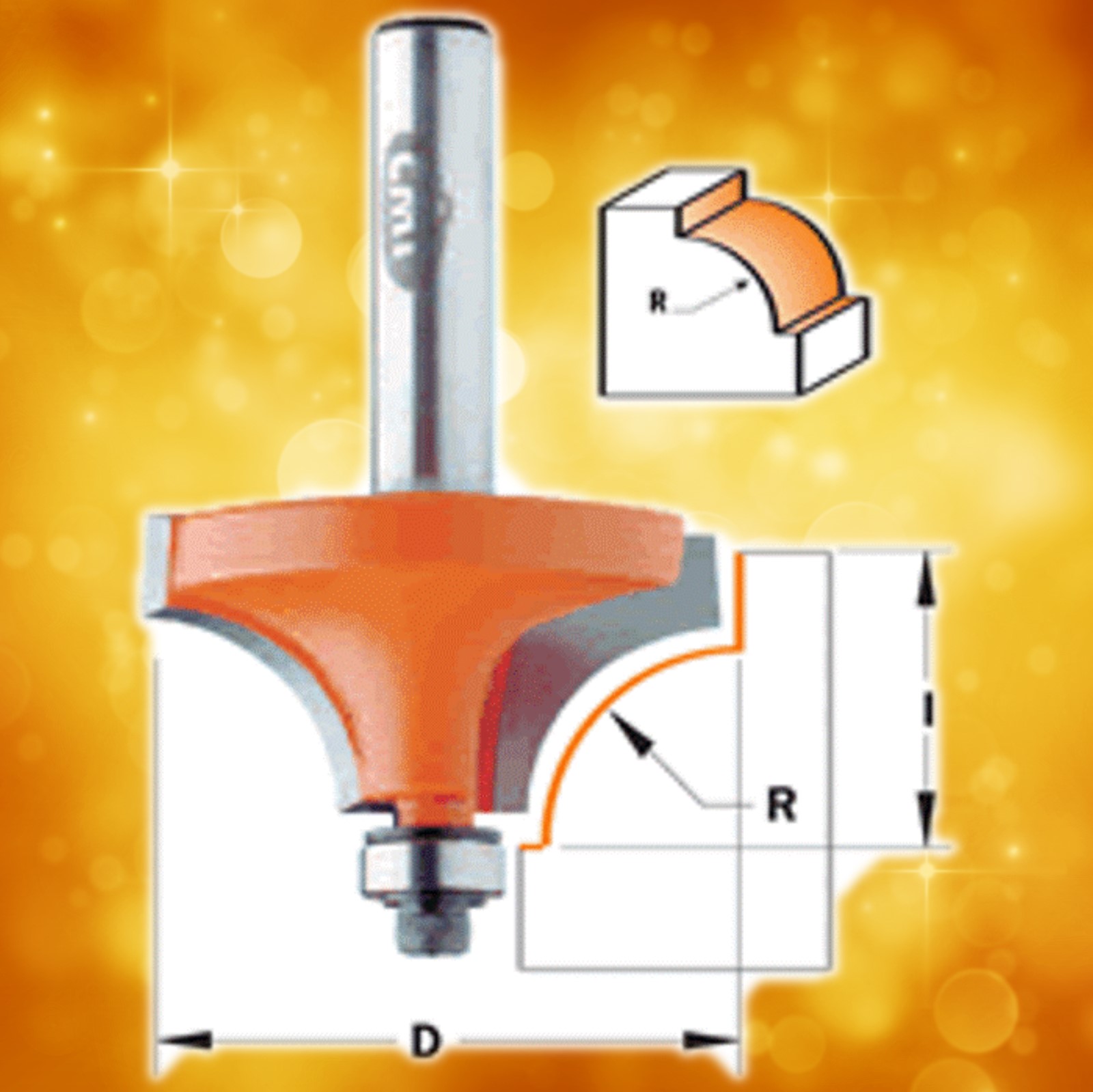 CMT Beading Bit 1/4" radius 1/4" shank  839.254.11