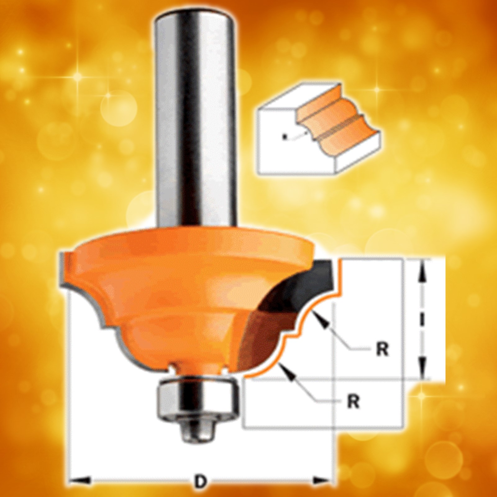 CMT Classical Ogee Router Bit 841.285.11  5/32" radius, 1/4" shank