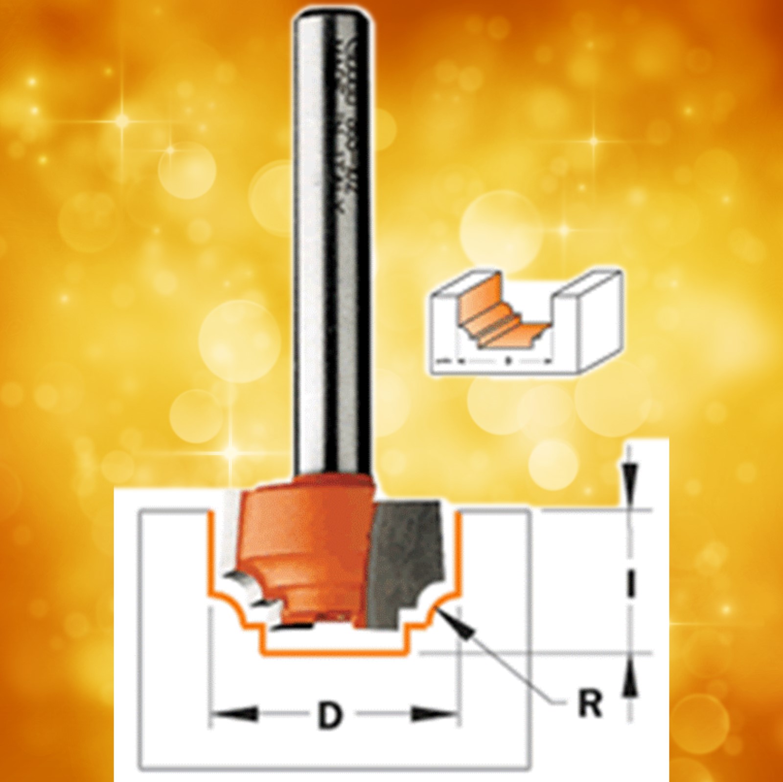 CMT Classical Bead Bit 1/2" diameter, 1/4" shank 865.101.11