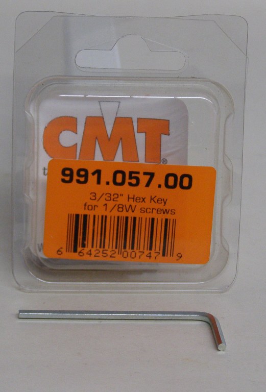 CMT 3/32" hex key for 1/8W screws 991.057.00