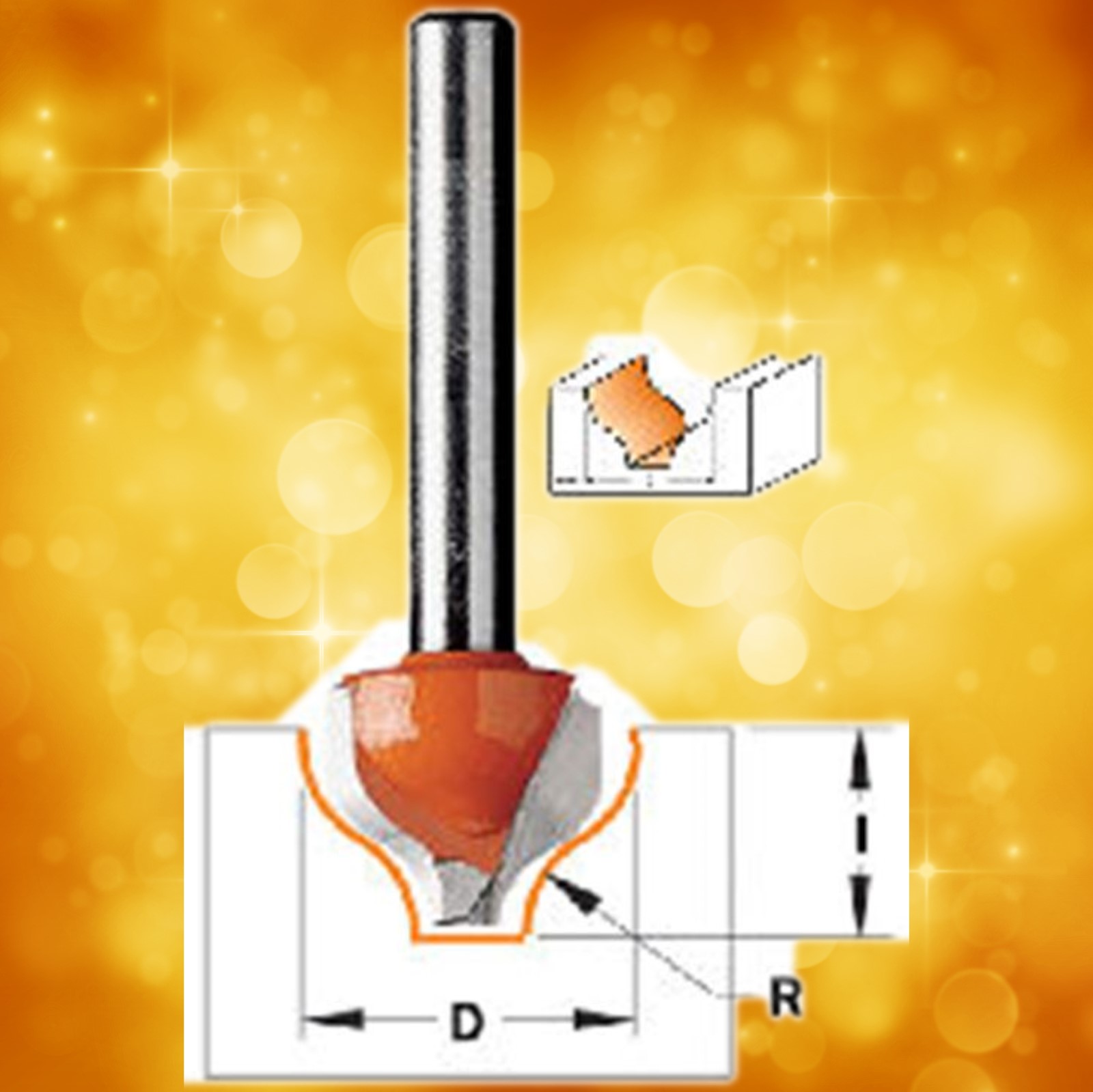 CMT Decorative Ogee Router Bit 865.001.11, 3/4" diameter, 1/4" shank