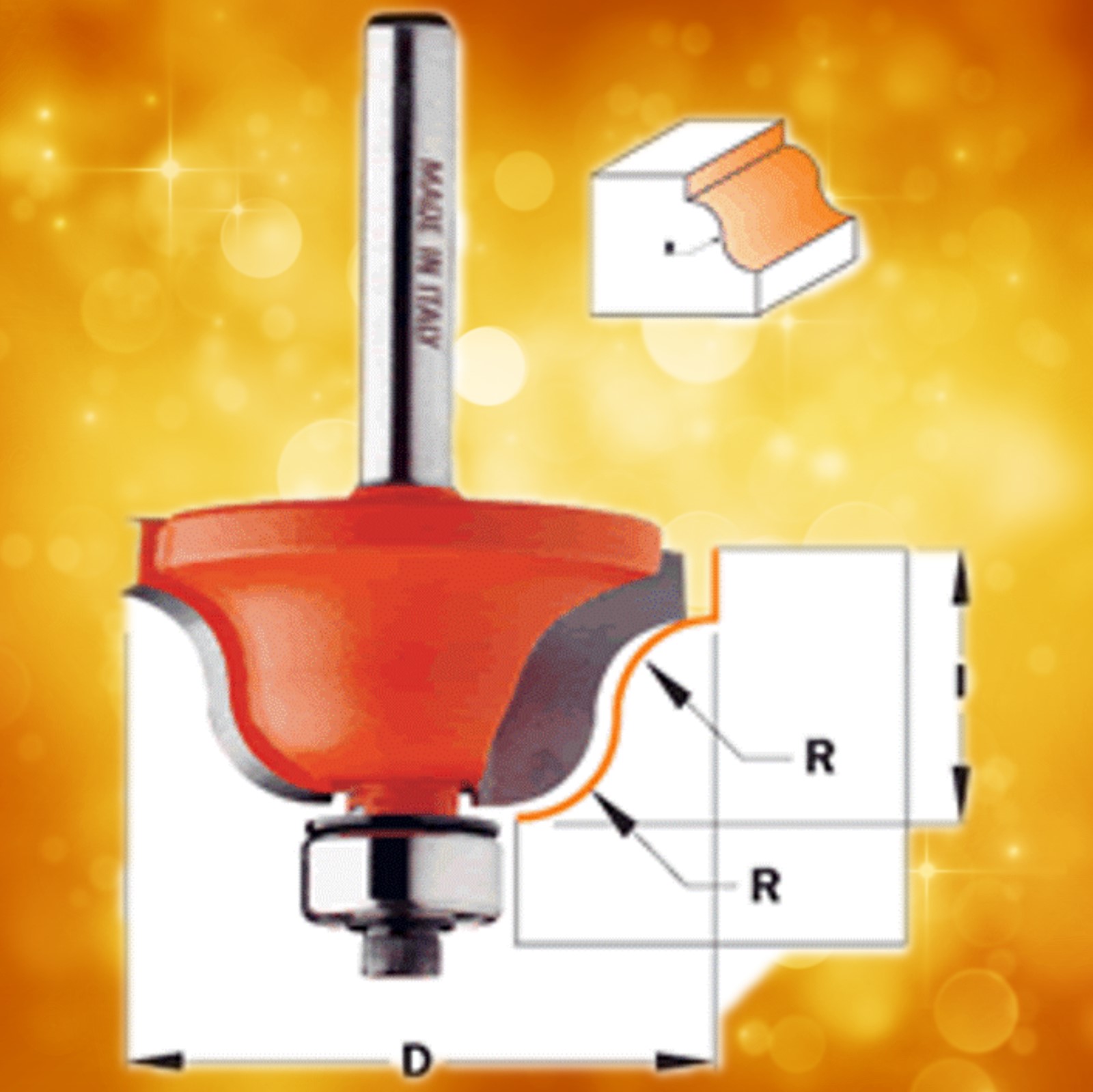 CMT Roman Ogee Router Bit 840.350.11 1/4" radius, 1/4" shank