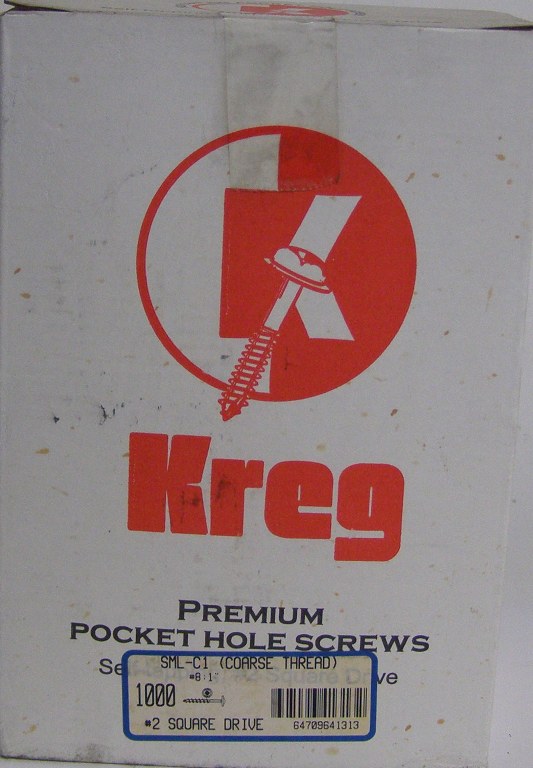 Kreg Pocket Hole Screws SML-C1-1000 Kreg 1" #7, Self-Tapping, Coarse-Thread, Washer Head, 1000 count SML-C1-1000