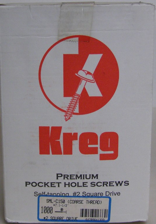 500-Pack Kreg SPS-F1-500 1-inch Fine Thread Self-Tapping Pocket Hole Screws 