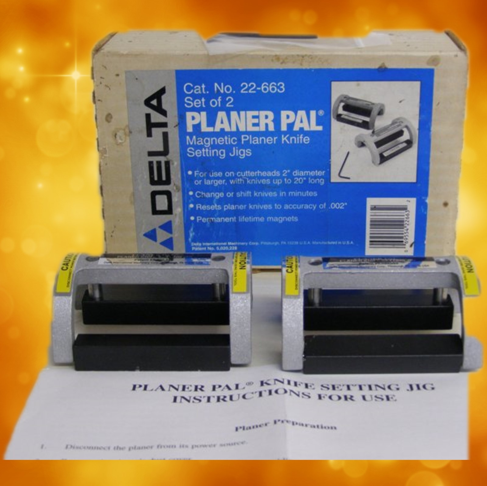 Delta Planer Pal 22-633 Mag Knife Setting Jig (New Old Stock) 22-663