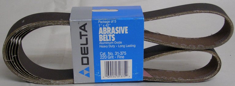  Delta 1" x 42" belts 220 grit package of 5 31-375