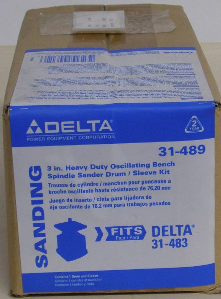 Delta 3 in. Heavy Duty Oscillating Bench Spindle Sander Drum and Sleeve Kit 31-489