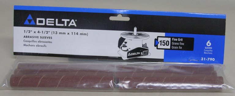 Delta 31-790 1/2&quot; Sanding Sleeves 4-1/2&quot; 150 grit sleeve (pkg/6)
31-790