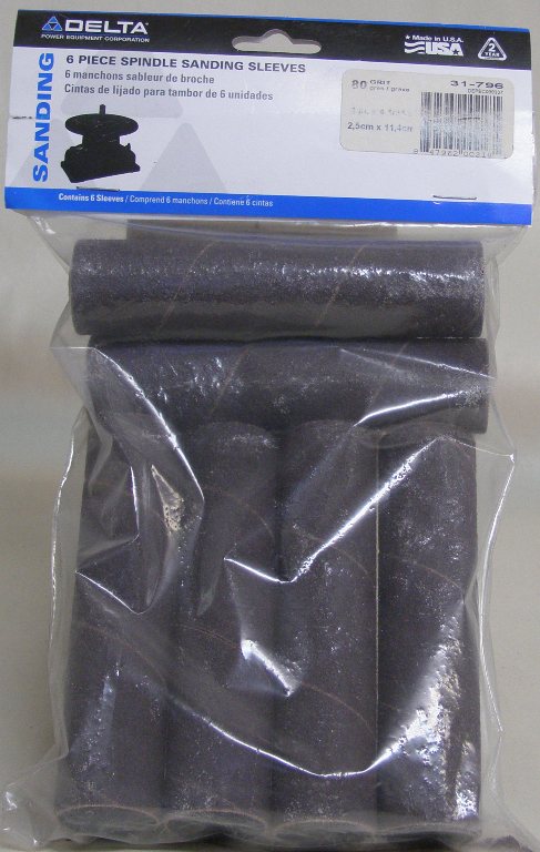 Delta 31-796 1&quot; Sanding Sleeves 4-1/2&quot; 80 grit (pkg/6)
31-796