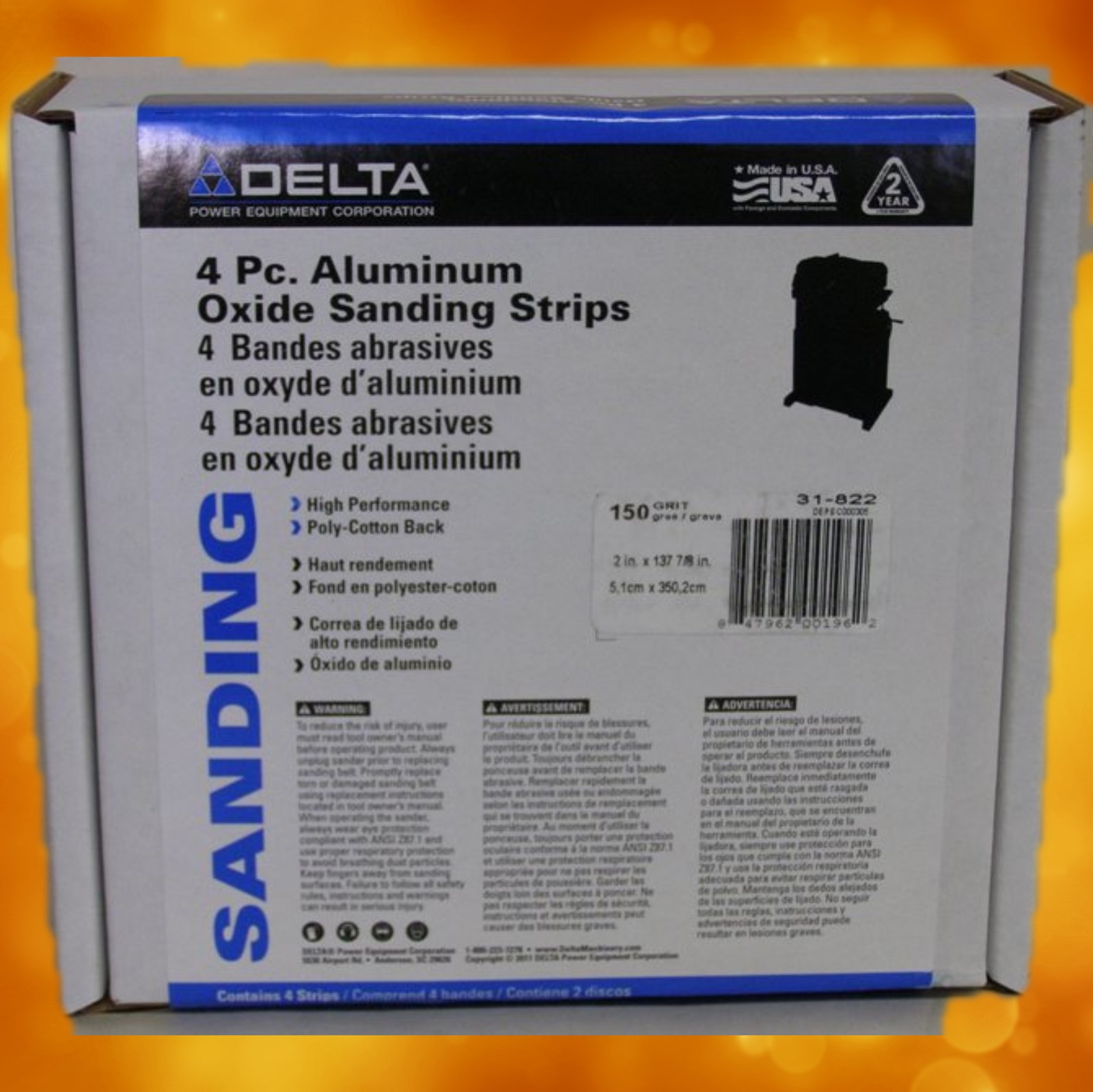 Delta Sanding Roll 31-822 Delta Sanding Roll 36 Grit for Drum Sander 31-250   31-822
